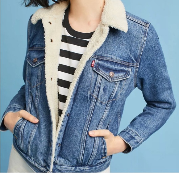 Levi's Jackets & Blazers - Levi’s 501 Sherpa Lined Jacket Size Medium